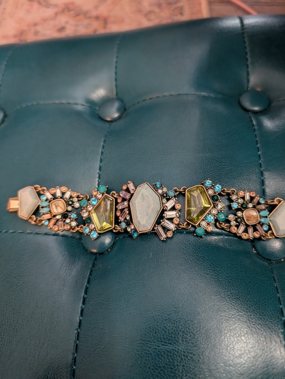 Chloe + Isabel Green and Turquoise Multi-Stone Bracelet